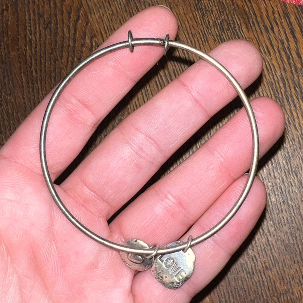 ⭐️Alex + Ani Silver Love Energy Expandable Bangle Bracelets - Picture 4 of 9